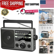 Classic AM/FM Transistor Radio: Battery or AC Powered with Clear Sound Quality