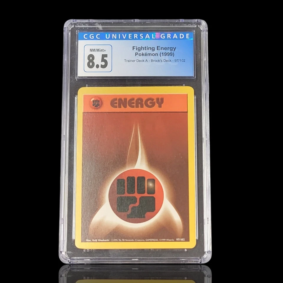1999 Pokemon Fighting Energy 97/102 Trainer Deck A Brock's Deck CGC 8.5 NM/M+ - Image 2 of 4