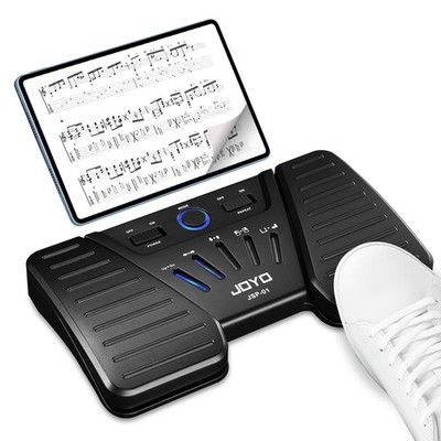 JOYO Wireless Page Turner Bluetooth Music Pedal Foot 17 x 9.8 x 2.5 cm, Black 