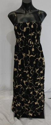 Vero Moda Women's Easy Joy Singlet Smocked Maxi Dress EJ3 Black Medium NWT
