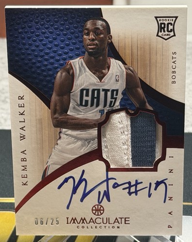 Panini 2012-13 Immaculate Collection Kemba Walker Rookie Auto Mem 06/25 #109