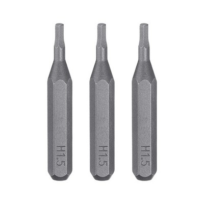 3 Stück H1,5 Sechskant-Schraubendreher-Bit 5/32'' Schaft 28mm Länge Magnetischer