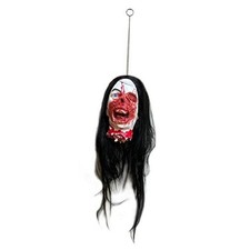 Severed Head Zombie Decorations Scary Halloween Realistic Props Hangingloody B