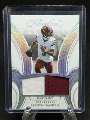 JAYDEN DANIELS - 2025 Panini Flawless Jumbo Patch 7/20 SP Commanders   