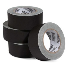 Black Gaffers Tape 2 inch x 30 Yards - 4 Pack Pro Black Gaff Tape - No Residu...
