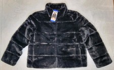 KARL LAGERFELD WOMENS FAUX FUR JACKET SNAP FR...