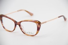 NEW NICOLE MILLER STKITTS C03 CLEAR PURPLE BROWN GOLD AUTHENTIC EYEGLASSES 51-16