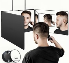Hair Cutting Mirror Adjustable Trifold Barber...