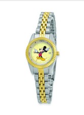 Disney Mickey Mouse Women's MCK340 Classic Moving Hands Two-Tone Bracelet Watch