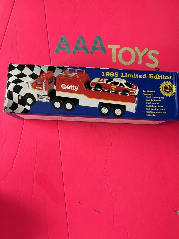 Die Cast GETTY RACE  CAR CARRIER #20 Semi Truck MIB Excellent - Image 3 of 3