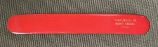 Red Plastic Shoehorn Embossed In Gold “Compliments Of Godet Freres Cognac” As Is