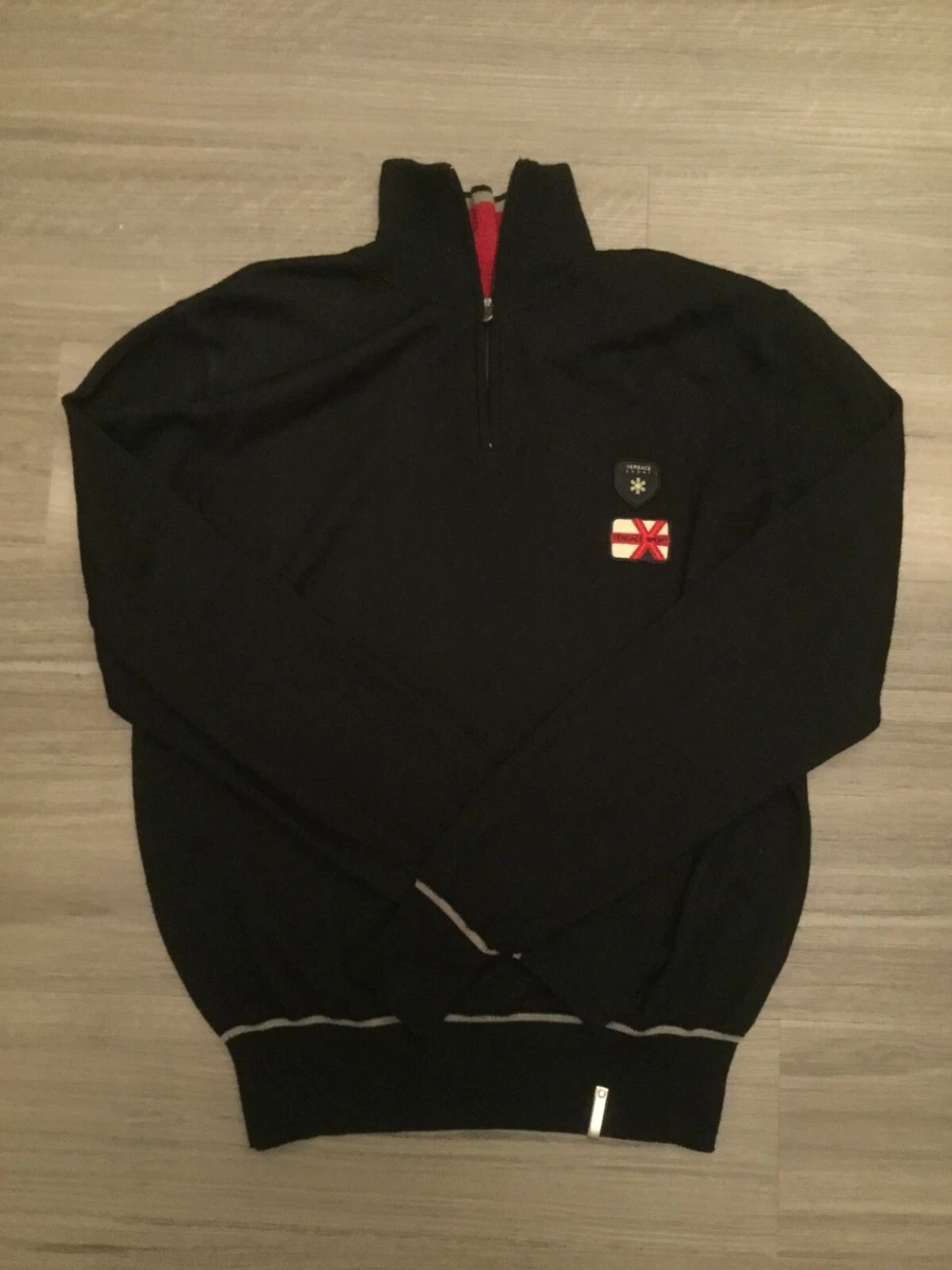 Versace Sport Quarter Zip Jumper M Sweater Pullover Mens