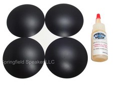 4 Piece 3.25" Inverted Poly Speaker / Subwoofer Dust Cap Kit - 4DCPL325iG
