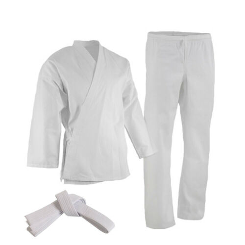 TMA 5 oz Karaté Gi ultra léger / uniforme blanc avec ceinture libre - Photo 1 sur 2