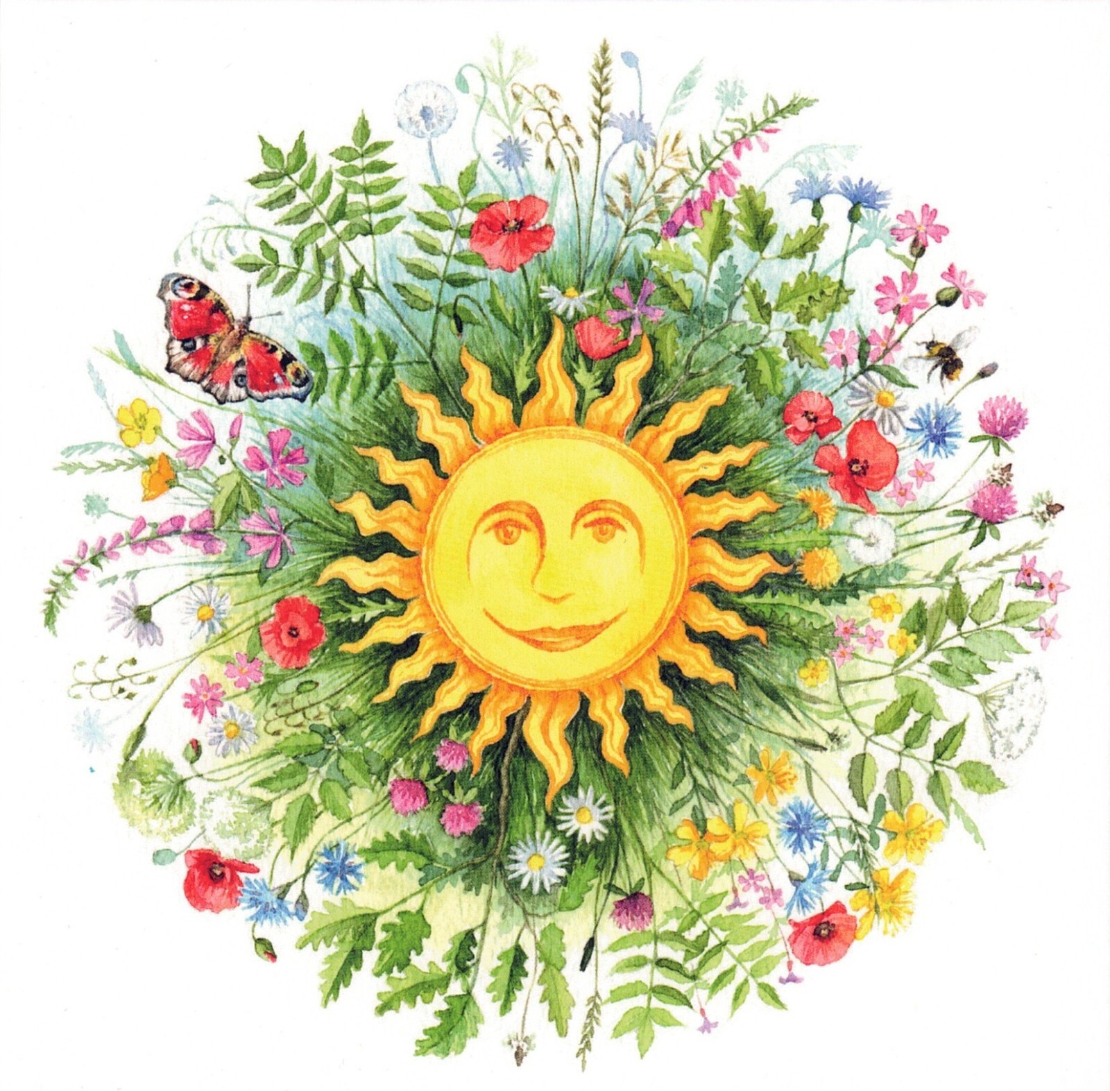 Summer Solstice Greeting Card - By S Symonds - Sale For Our Animal Charity