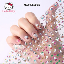 SET OF 5 Hello Kitty 3D Nail Stickers &ndash; Perfect for Gel, Acrylic & Natural Nails
