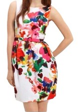 Eliza J Floral Fit And Flare Belted Dress Size 6