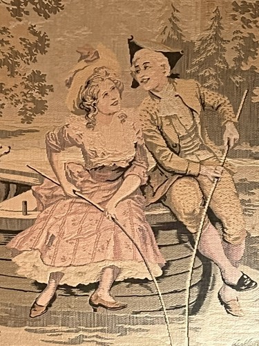 Antiker gewebter Wandteppich D'apres Alonso Perez, ~ 27,25 x 36,5 Zoll in Rahmenfarbe - Bild 4 von 23