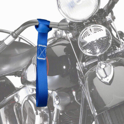 Soft Loop Tie Down Straps Ratchet Towing Cargo ATV UTV Motorcycle 600LBS Blu-DT