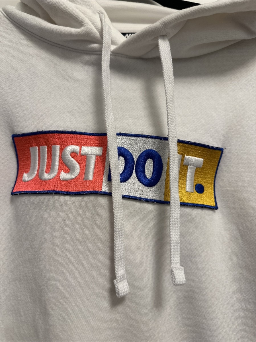 Vintage Nike Just Do It Hoodie Sweatshirt Embroidered Logo Men's