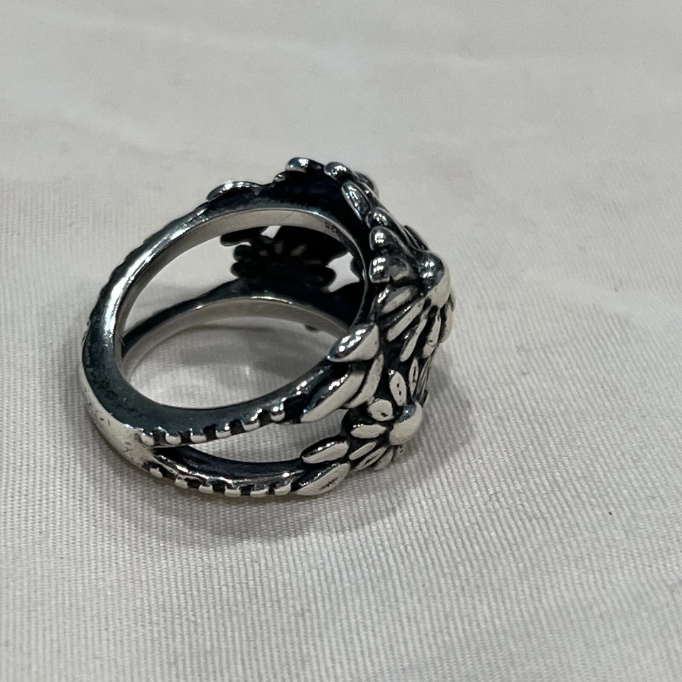 James Avery Retired Floral Cluster Flower Mound Ring 925 Sterling Silver Size 5 - Image 4 of 4