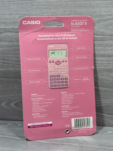 Casio FX-83GTX Classwiz 276 Functions Scientific Calculator - Brand New & Sealed - Picture 5 of 10