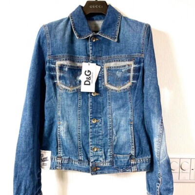 Dolce & Gabbana denim jacket back logo wonder woman print S Cotton