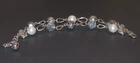 Brighton 2-Strand Bracelet with Crystal & Faux Pearls 6.5-7.5 inch