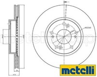 2X Bremsscheibe Metelli 23-0958C 2 Bremsscheiben Vorderachse Vorne FüR Honda