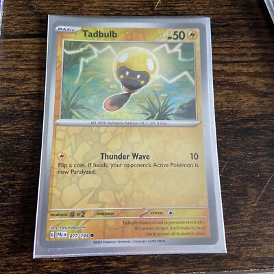 Pokémon TCG Tadbulb Scarlet & Violet - Paldea Evolved 077/193 Reverse Holo...