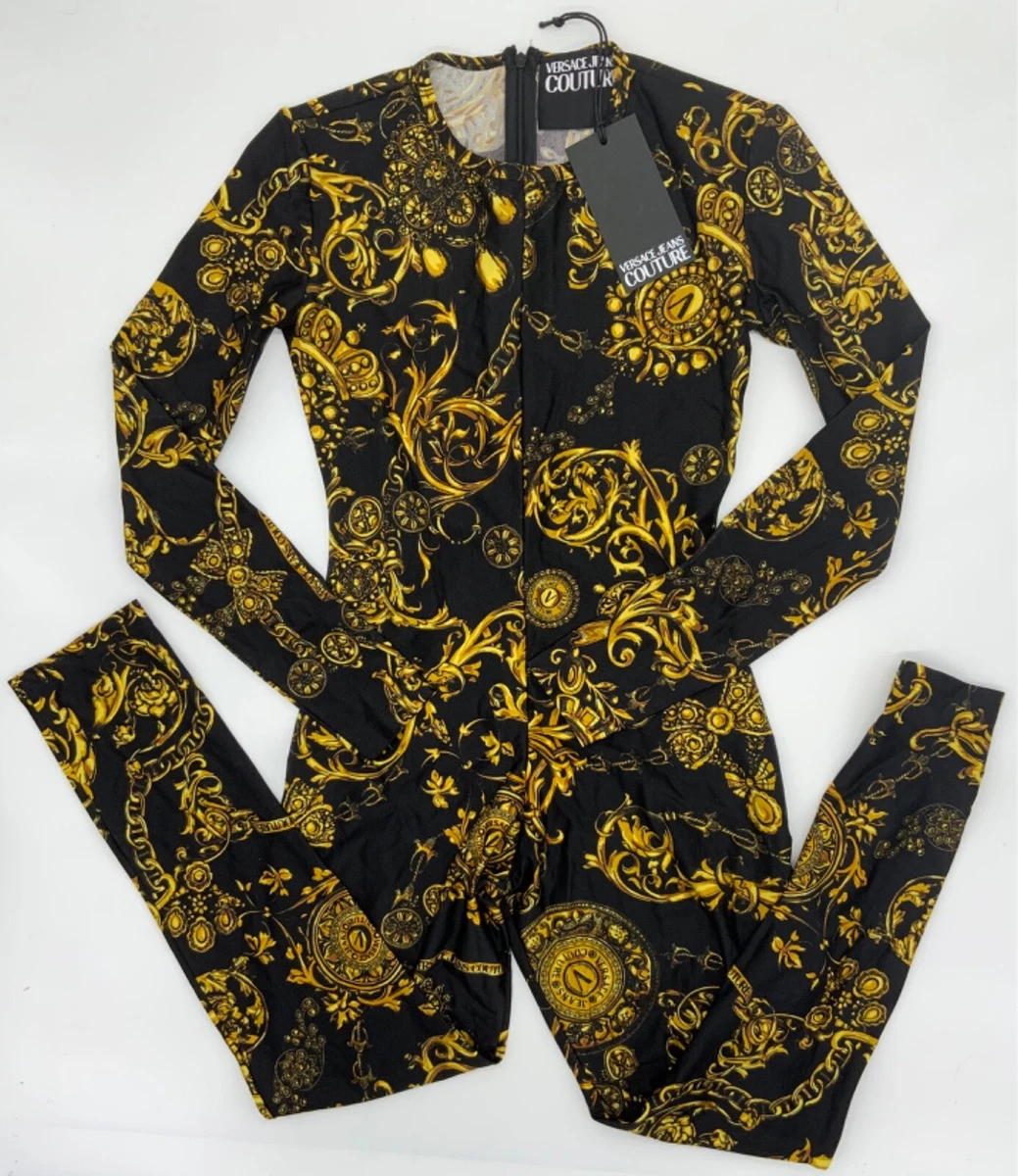 $395 Versace Jeans Couture Women One-Piece Bodysuit Size IT 40 US4 Rare