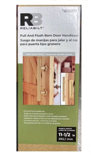 RELIABILT Soft Gold Indoor Barn Door Handle at