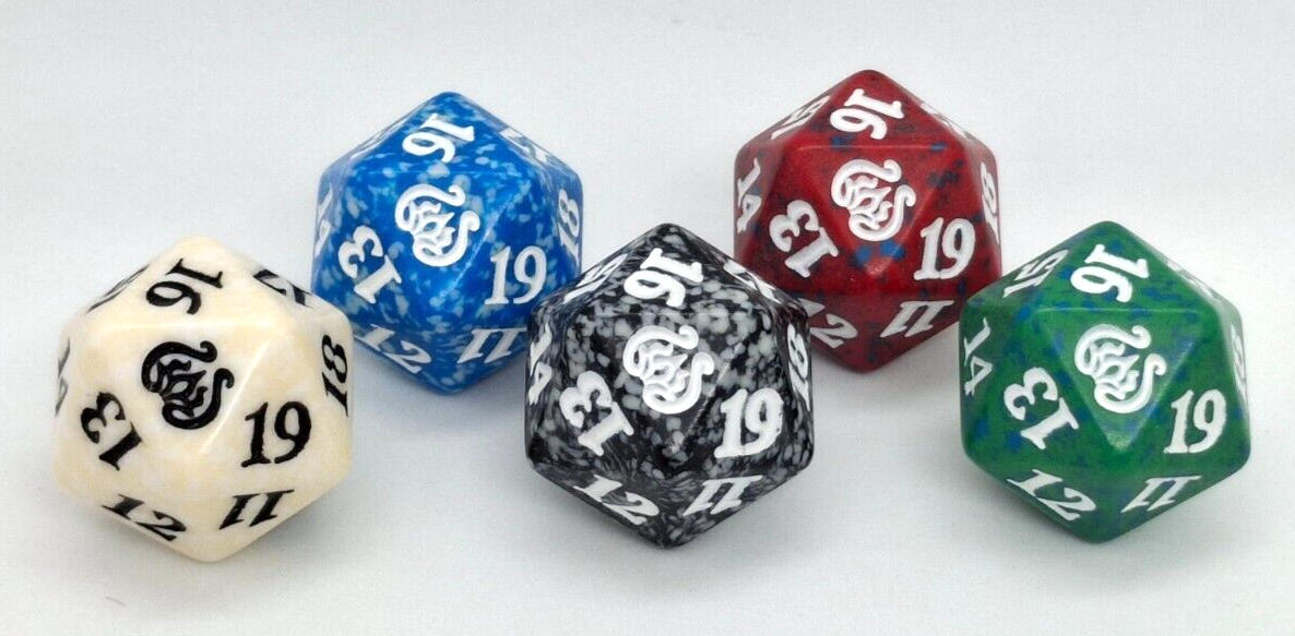 d20 mtg cards Official Spindown Dice (various sets) Mr Card Singles MTG D20 LIFE COUNTER DICE