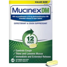 DM 12Hr Cough & Cold Relief - 600 mg Guaifenesin & 30 mg Dextromethorphan HBr