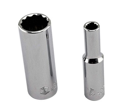 Britool Hallmark 1/4'' SD tief (12-Punkt) metrische Steckschlüsseleinsätze 4-14 mm (V2)