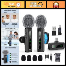 Wireless USB C Lavalier Microphone Mini Mic for Android Phone/Tablet/PC - Clip-o