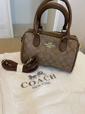 Sac Coach Beige Marron - Photo 1/4
