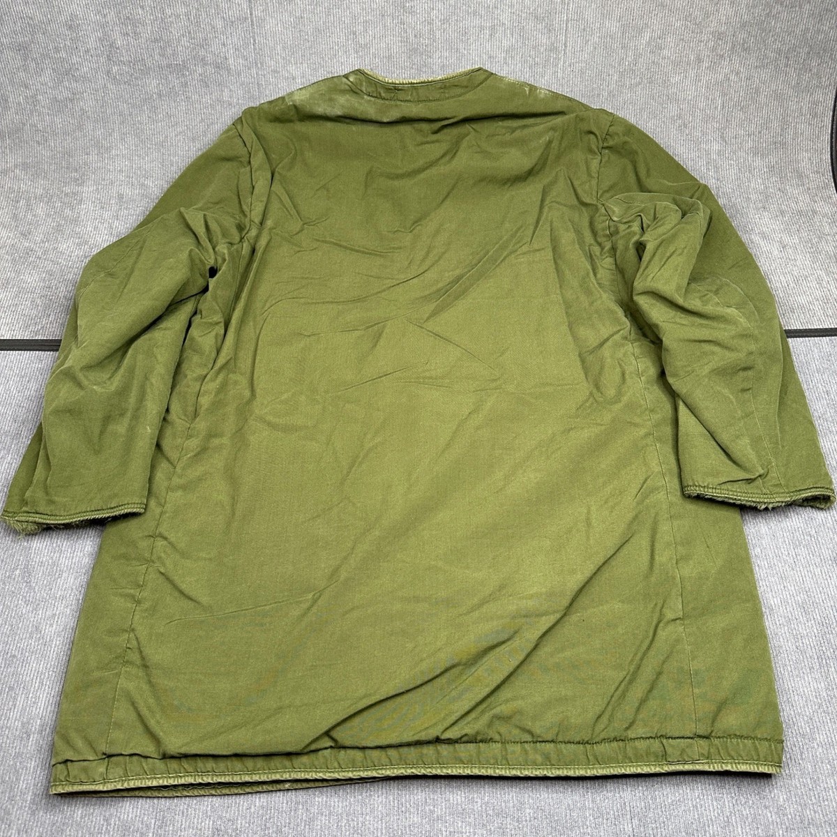 Vintage Swedish Military C52 Field Coat Liner Green Pile Lined C52 Large View 5