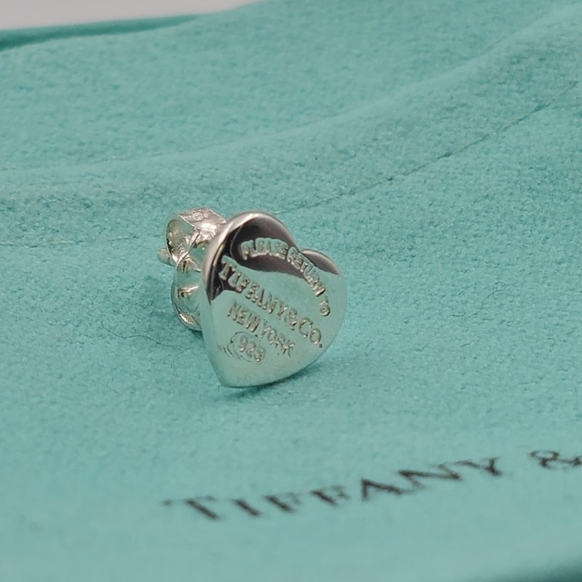 Tiffany & Co Return to Tiffany Mini Heart Stud Earrings Sterling