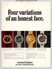 Bulova Accutron Tuning Fork Watches Collection Vintage 1971 Advertisement