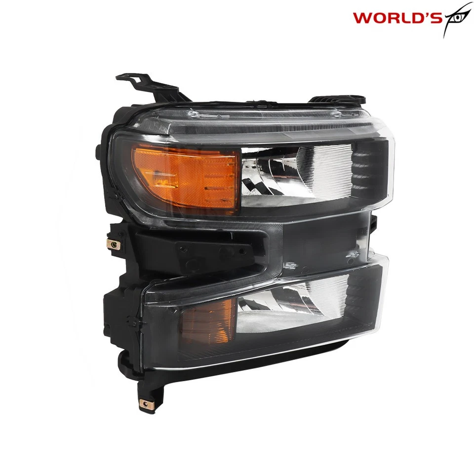 For Chevrolet Silverado 1500 2019 2020 2021 Headlight Halogen Black Right Side - Image 2 of 4