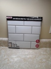 White Subway Wall Tile Peel Stick 3D Lot 12" Kitchen Bathroom Set Lot Of 10