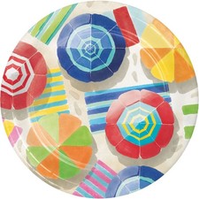 Beach Bum 9-inch Plates Paper 8 Pack Beach Summer Tableware Party Decoration