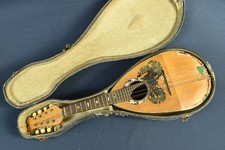 Vintage 1938 G.BIANCHI Mandolin No.107 Roundback Bowlback with Hard Case