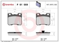 Brembo Bremsbelagsatz, Scheibenbremse P 61 059 FüR CitroËN