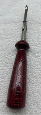 Vintage Rug Hook Tool with Leaflet "Hooked Yarn Rugs"