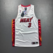 100% Authentic Dwyane Wade Adidas Miami Heat Jersey Size 44 L XL Mens