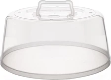 Large Microwave Cover for Food - Splatter Guard Lid - Cake Stand Clear 
