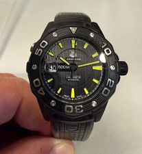 TAG Heuer Aquaracer Calibre 5 Automatic Diver 500m Black Rubber Strap