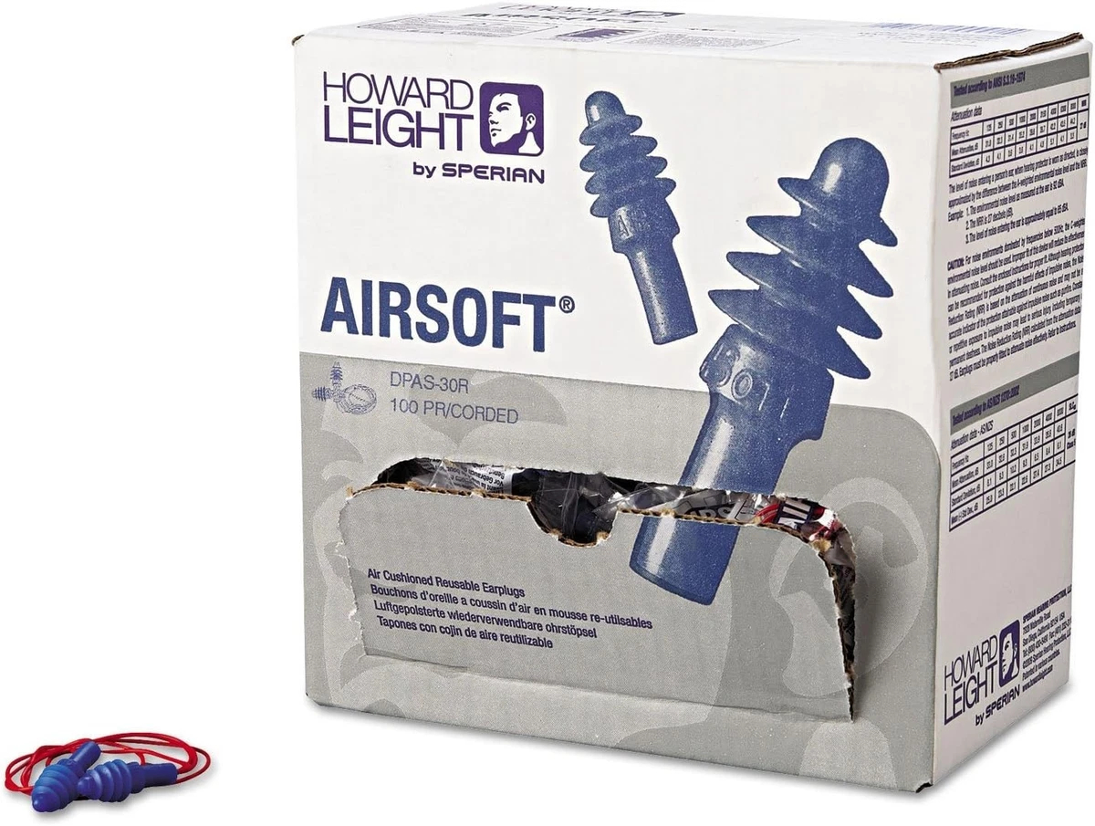 Tappi Per Orecchie Howard Leight Di Honeywell - 2 Paia Con Cavo E Custodia - Riutilizzabili
